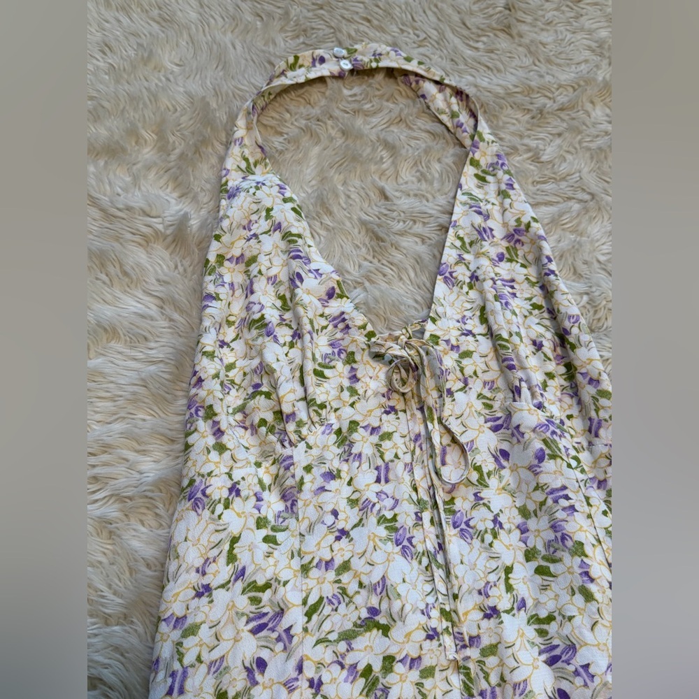 NWT Anthropologie Maeve Floral Halter Mini Dress - Size Medium - Picture 6 of 8